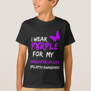 Camiseta Epilepsia Que Uso Púrpura Para Mi Riñon Hija