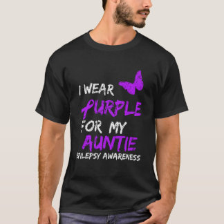 Camiseta Epilepsia Que Uso Púrpura Para Mi Tía Cinta Pullov