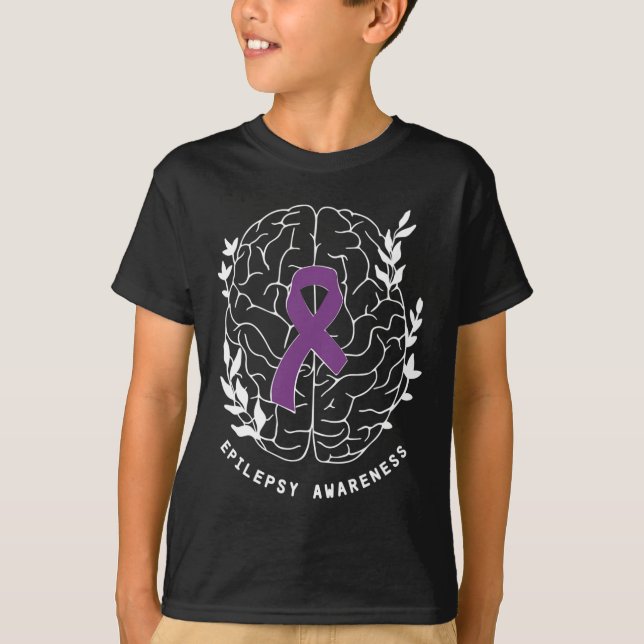 Camiseta Epilepsia Sensibilidad Cinta Cinta De Conciencia E (Anverso)