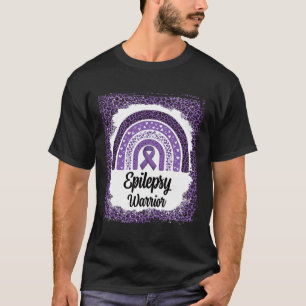 Camiseta Epilepsia Sensibilización Bleached Rainbow Leopard