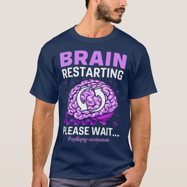 Camiseta Epilepsia Sensibilización Difícil Reinicio del Cer (Anverso)