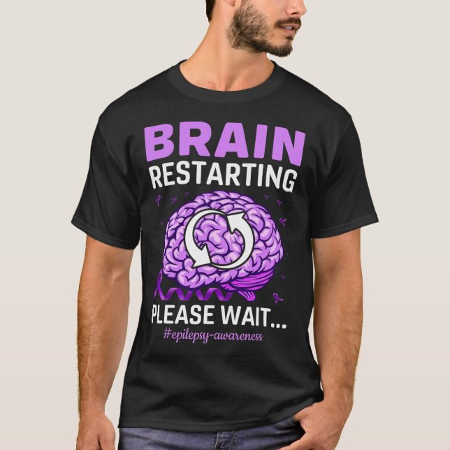 Camiseta Epilepsia Sensibilización Divertido Reinicio Cereb (Anverso)