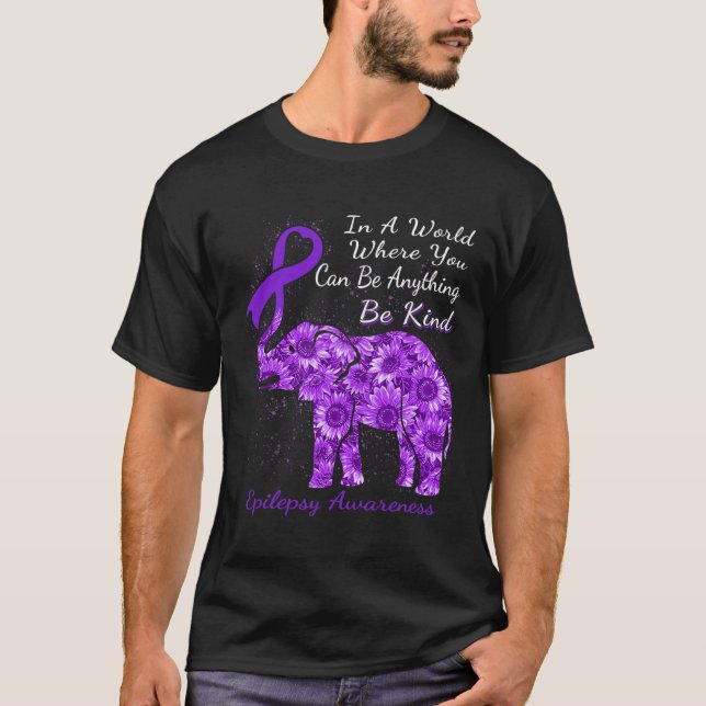 Camiseta Epilepsia Sensibilización Elefante de Giro (Anverso)
