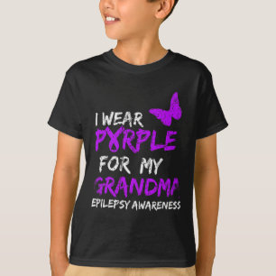 Camiseta Epilepsia: Uso Púrpura Para Mi Cinta De Abuela