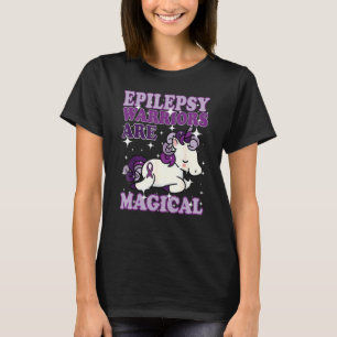 Camiseta Epilepsia Warrior Epileptic Day Purple Unicorn
