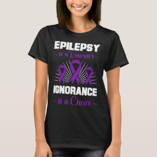 Camiseta Epilepsia Warrior Epileptic Day Púrpura Cinta Epil