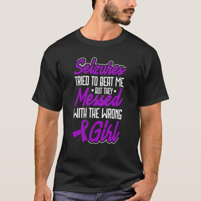 Camiseta Epilepsia Warrior Purple Ribbon Epilepsia Concienc (Anverso)