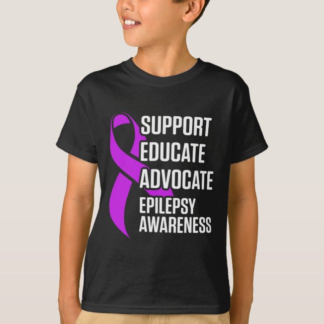 Camiseta Epilepsy Awareness Educate Epileptic Warrior Survi (Anverso)
