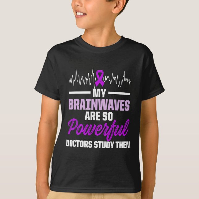 Camiseta Epilepsy Awareness Epileptic Warrior Survivor  (Anverso)