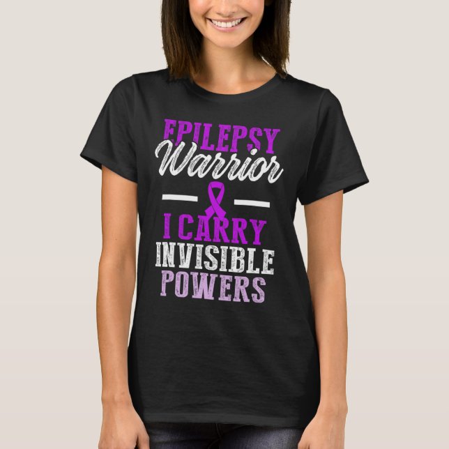 Camiseta Epilepsy Awareness Epileptic Warrior Survivor 11  (Anverso)