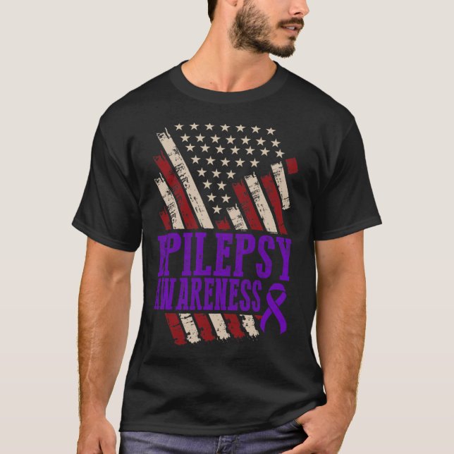 Camiseta Epilepsy Awareness Epileptic Warrior Survivor 17  (Anverso)