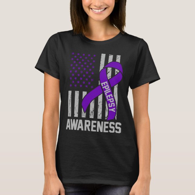 Camiseta Epilepsy Awareness Epileptic Warrior Survivor 19  (Anverso)