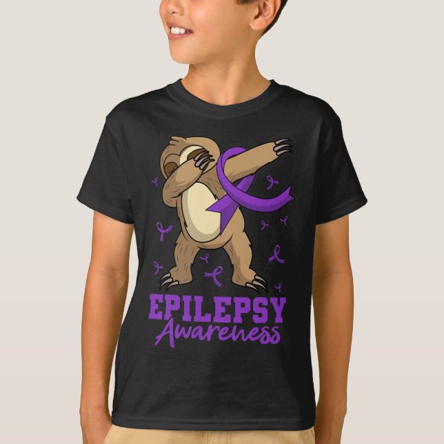 Camiseta Epilepsy Awareness Sloth Dabbing Epileptic Epileps (Anverso)