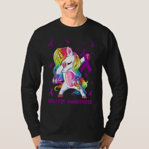 Camiseta Epilepsy Dabbing Unicornio Guerrero Papá Mamá Niño