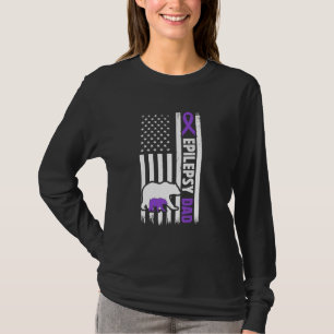 Camiseta Epilepsy Dad Bandera Estadounidense Dad Of A Epile