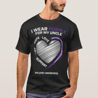 Camiseta Epilepsy Gifts Products Cute Purple Uncle Epilepsy