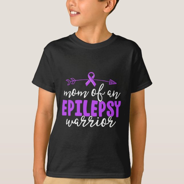 Camiseta Epilepsy Mom Purple Ribbon Awareness Mother 1 (Anverso)