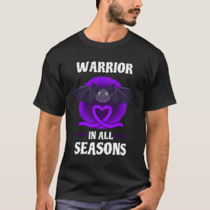 Camiseta Epilepsy Purple Awareness Ribbon Guerrero Bat Hall
