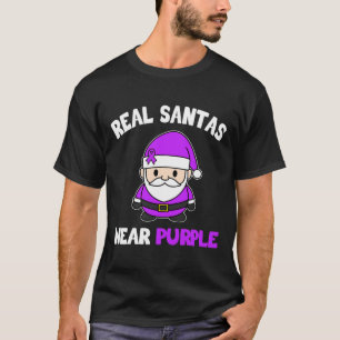 Camiseta Epilepsy Real Santas Usa Apoyo A La Conciencia Púr