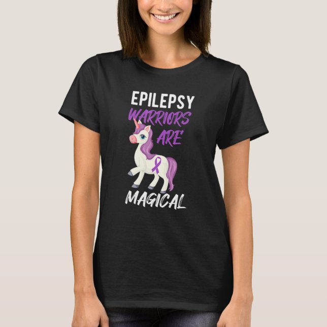 Camiseta Epilepsy Warrior Cita Cinta Púrpura Epiléptica Un (Anverso)