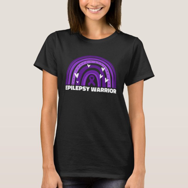 Camiseta Epilepsy Warrior For Women Mom Purple Epilepsy Awa (Anverso)