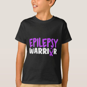 Camiseta Epilepsy Warrior Kids Purple Ribbon Awareness