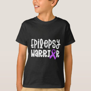 Camiseta Epilepsy Warrior Kids Purple Ribbon Awareness Muje