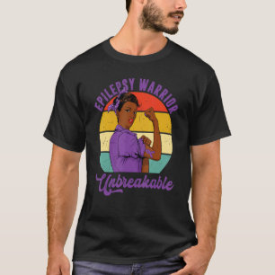 Camiseta Epilepsy Warrior Unbreakable Melanin Mujeres Chica