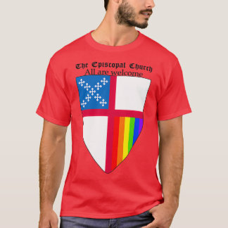 Camiseta Episcopal Church Shield with Rainbow Pride Vertica