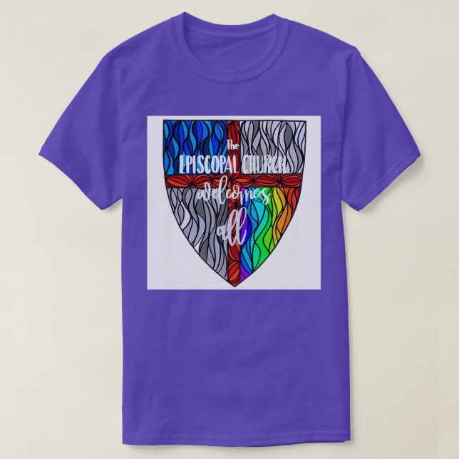 Camiseta Episcopal Shield Pride 3 Long (Diseño del anverso)