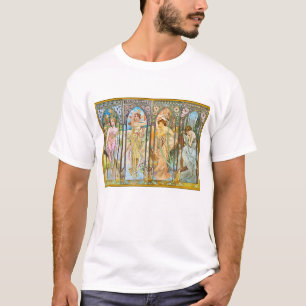 Camiseta Época del día, Alfonso Mucha
