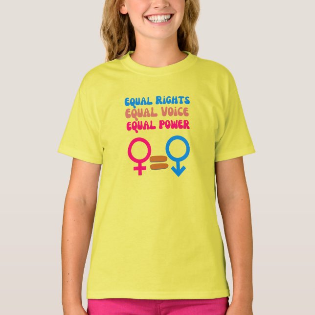 Camiseta Equal Rights Equal Voice Feminist  Equality Resist (Anverso)