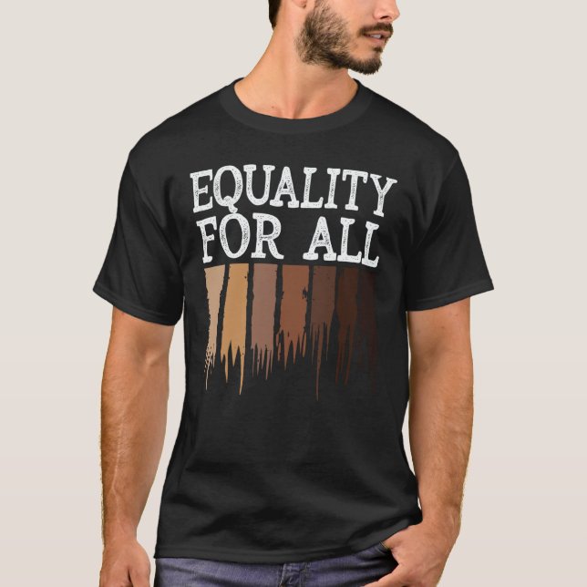 Camiseta Equality For All Black History Month Women Men Pri (Anverso)