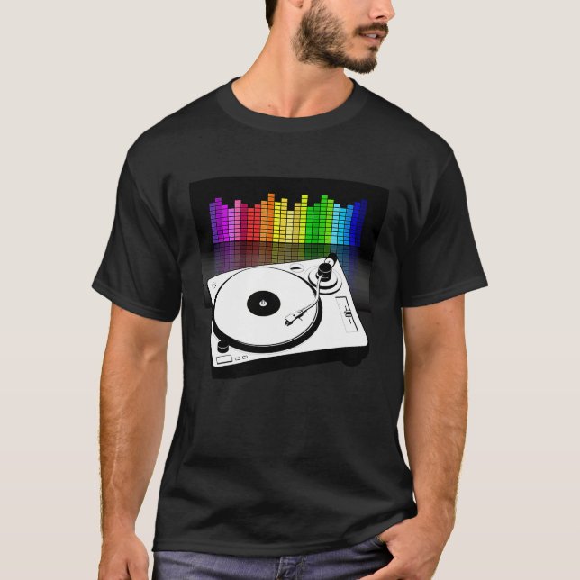 Camiseta Equalizer Turntable Hip Hop Music  Breakdancing (Anverso)
