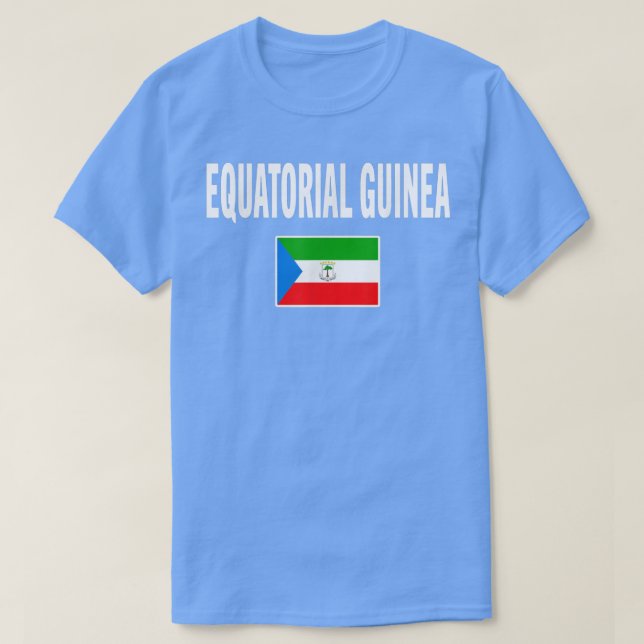 Camiseta Equatorial Guinea  Guinean Tee Flag souvenir Gift  (Diseño del anverso)
