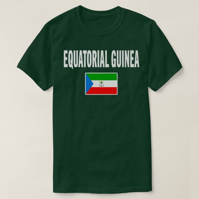 Camiseta Equatorial Guinea  Guinean Tee Flag souvenir Gift  (Diseño del anverso)