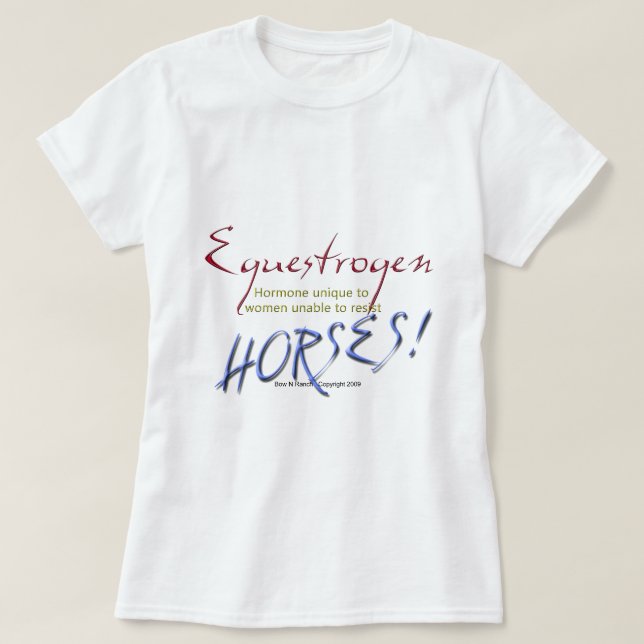 Camiseta Equestrogen: caballo divertido (Diseño del anverso)