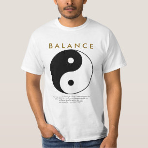 Camiseta Equilibrar Yoga Yang con la cita