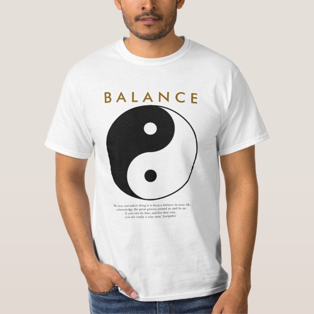 Camiseta Equilibrar Yoga Yang con la cita (Anverso)