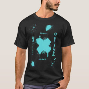 Camiseta Equilibrio, Cultura popular simple cian negro