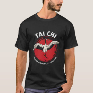 Camiseta Equilibrio de tai Chi Crane Tranquilidad Fuerza Qi