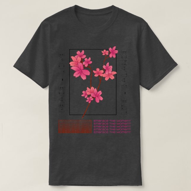 Camiseta Equilibrio de vida de amor de paz (Diseño del anverso)