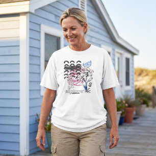 Camiseta Equilibrio Desorganizado – Collage Botánico Ecléct