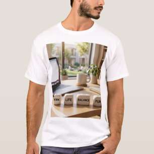 Camiseta Equilibrio Diversión Dados Escritorio Oficina Moti