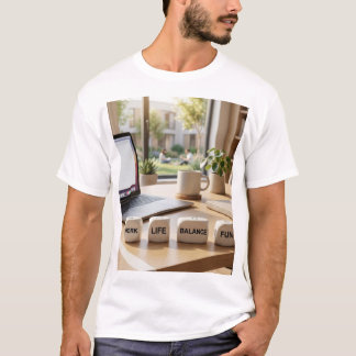 Camiseta Equilibrio Diversión Dados Escritorio Oficina Moti