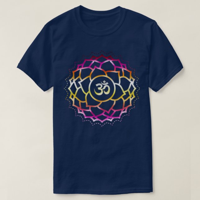 Camiseta Equilibrio entre la flor zen y el budismo ChakraOm (Diseño del anverso)