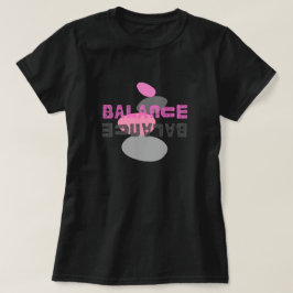 Camiseta Equilibrio rosa y gris