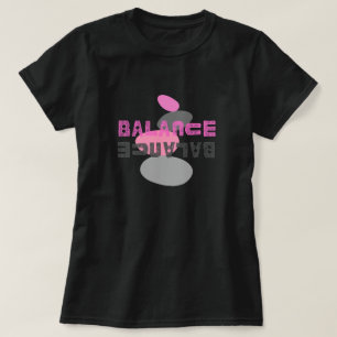 Camiseta Equilibrio rosa y gris