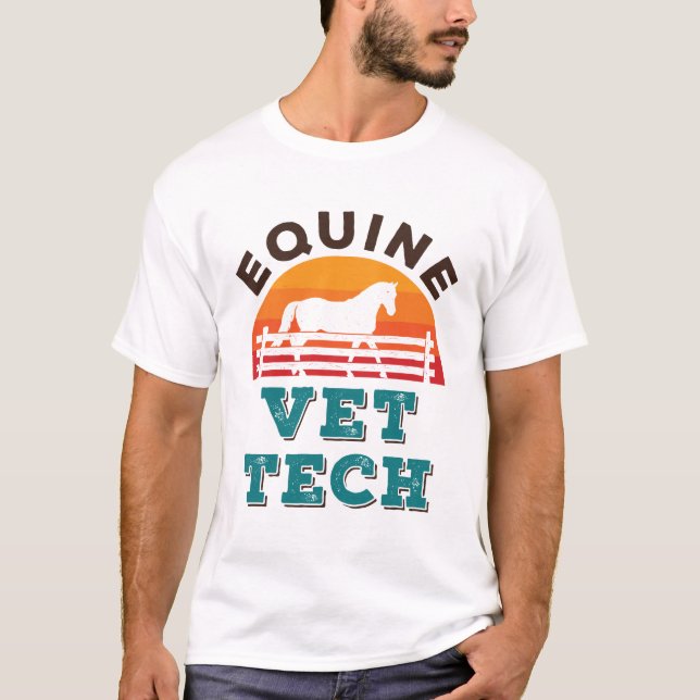 Camiseta Equine Vet Tech Horse Veterinario Técnico (Anverso)