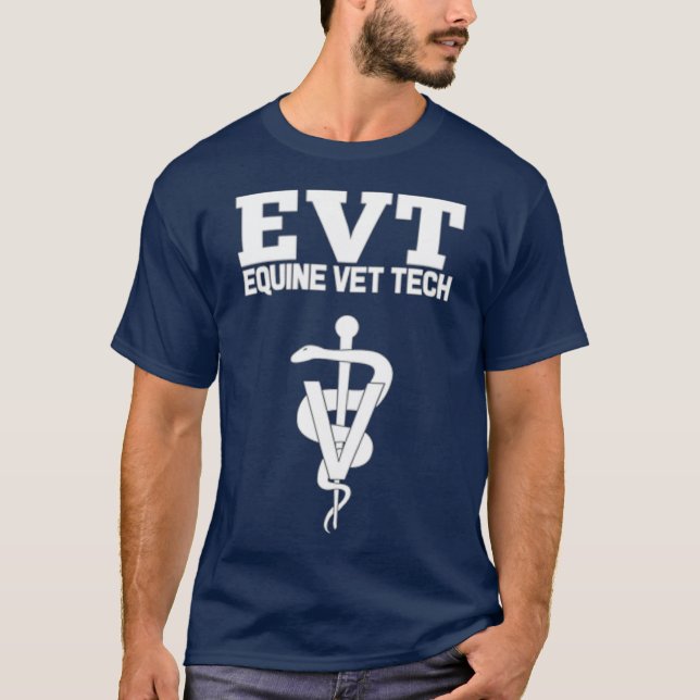 Camiseta Equine Vet Tech Veterinary Medicine EVT (Anverso)